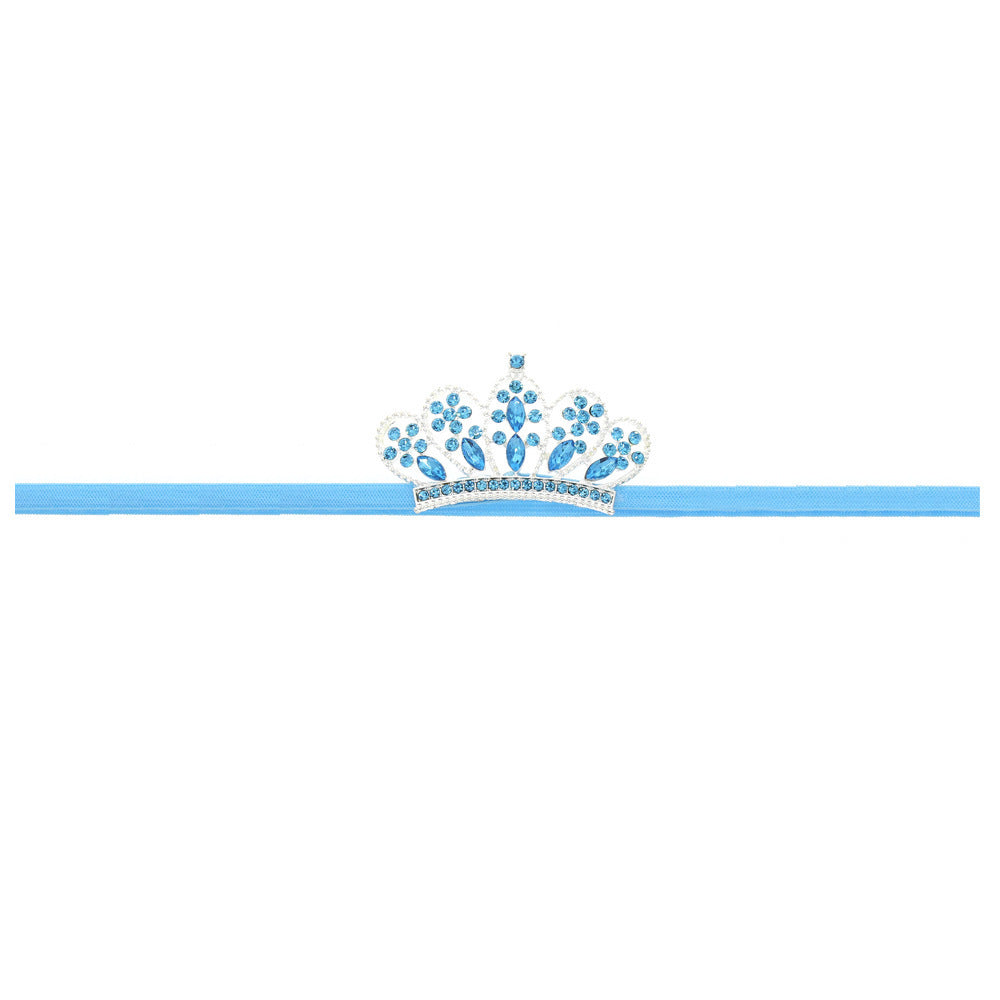 Baby Rhinestone Crown Thin Elastic Headband