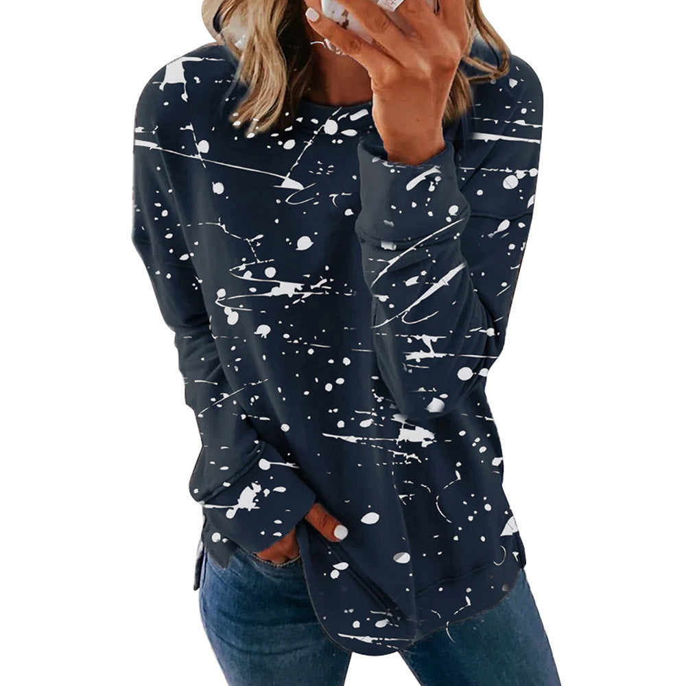 Trendy Graffiti Long Sleeve Top
