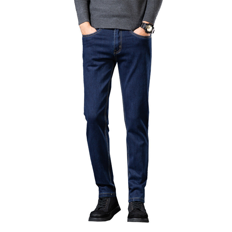 Slim Fit Elastic Straight Jeans