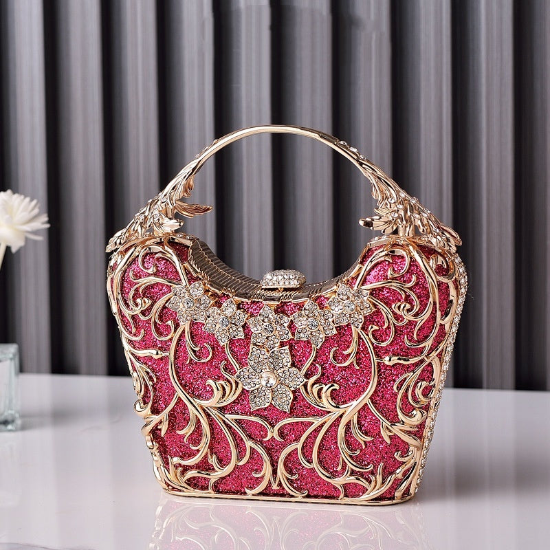 Hollow Out Party Clutch Shiny Banquet Bag