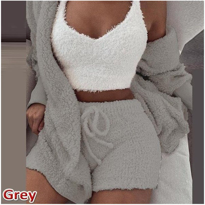 3-Piece Plush Loungewear Set