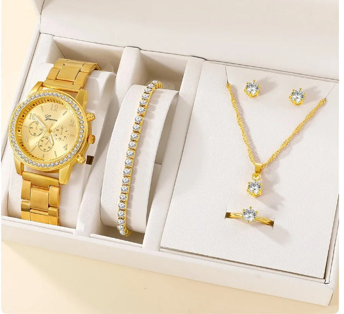Women's Casual Quartz Watch Set