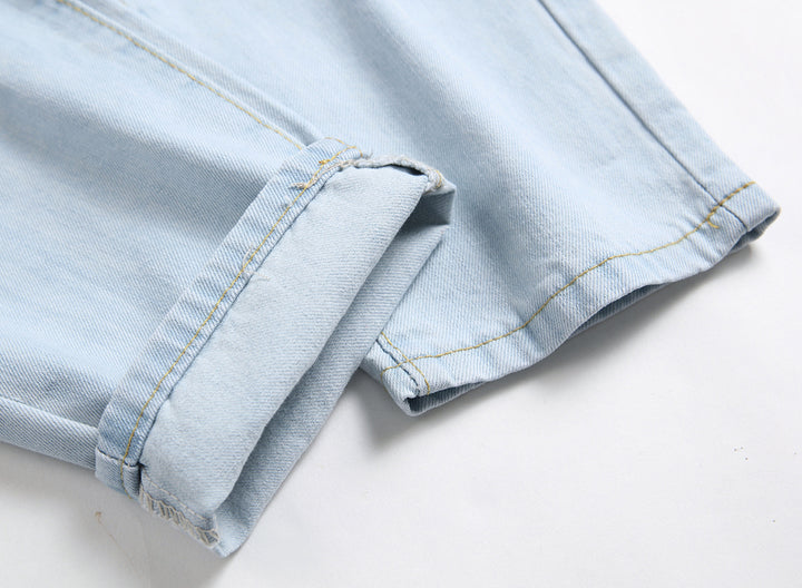 Ripped Jeans Men's Knee Broken Holes