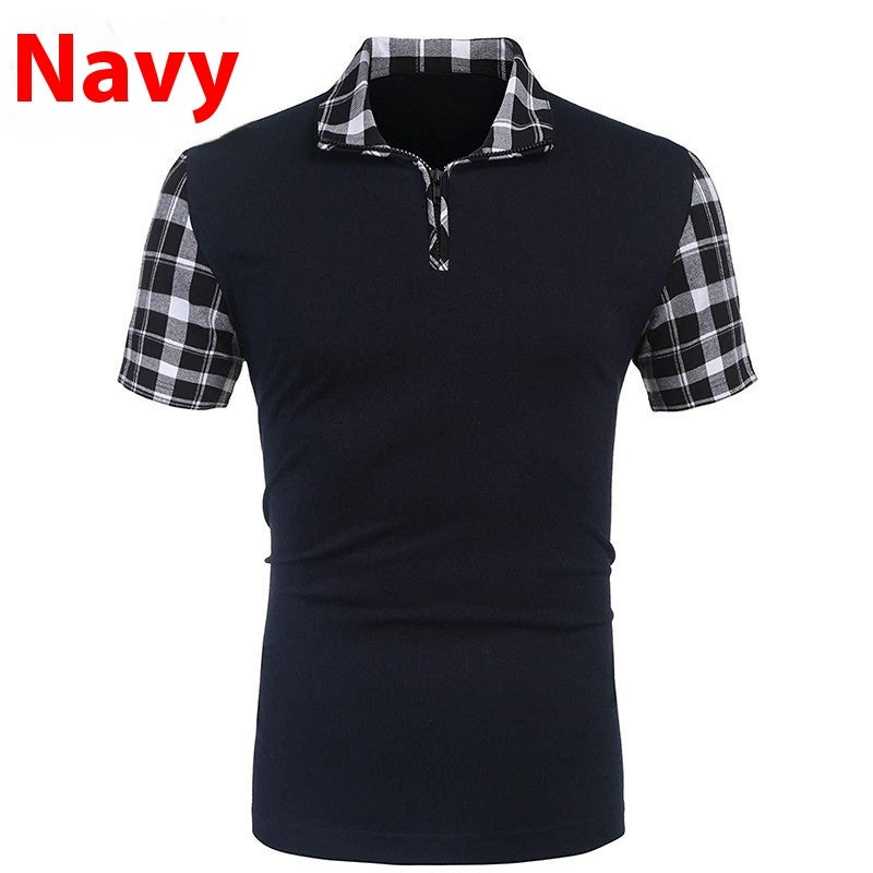 Men's T-shirt Casual Fashion Solid Color Polo Shirt