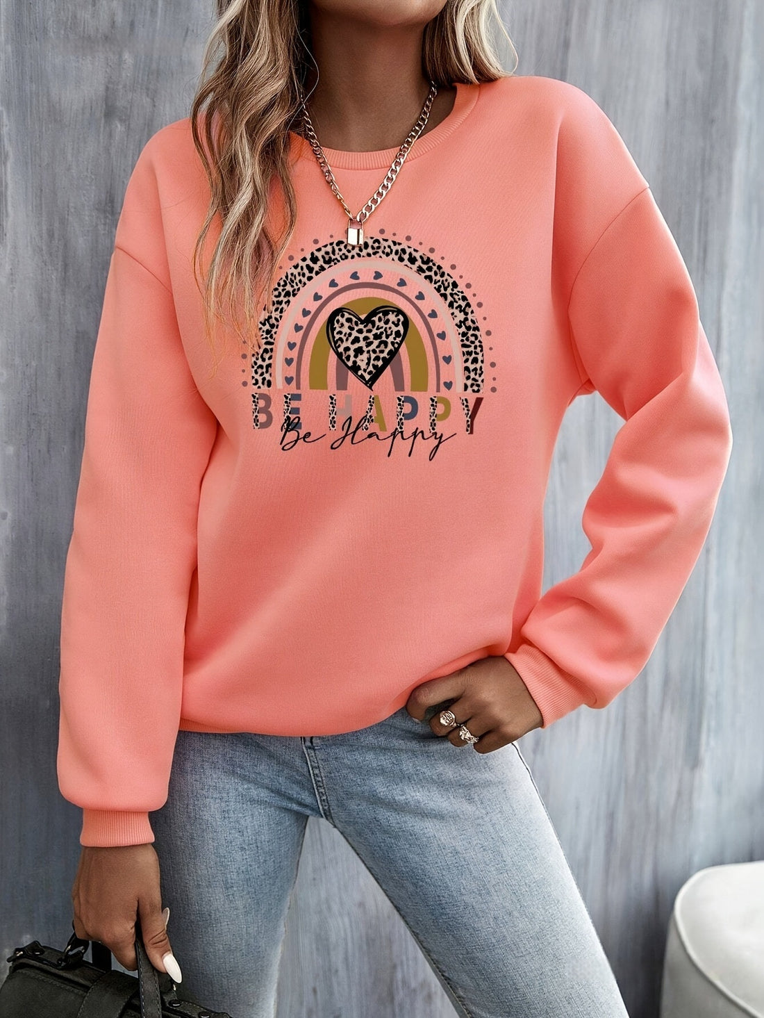 Love Graphic Knit Sweater