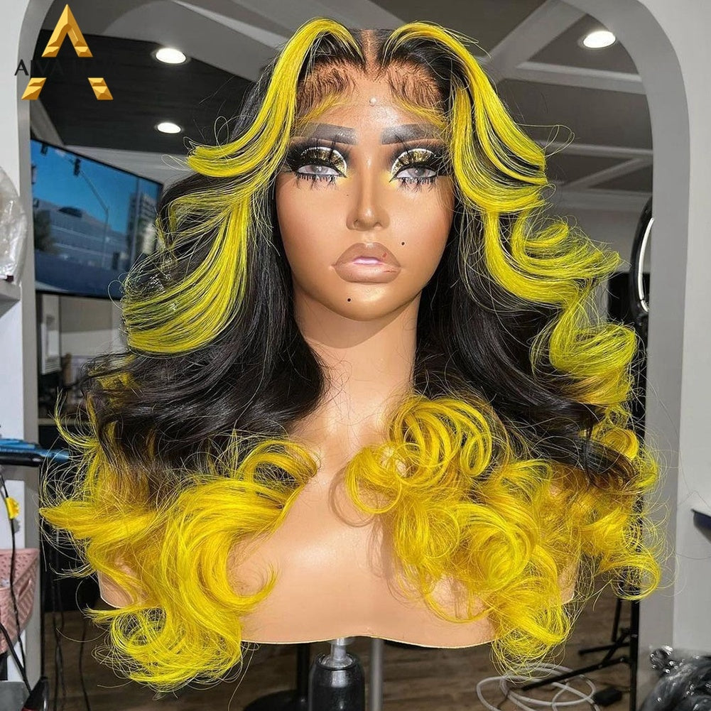 Color Blend Human Hair Wig