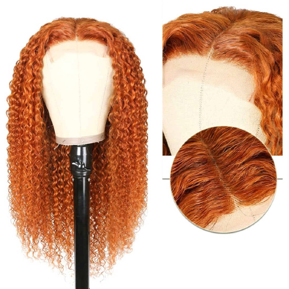 Human Hair Orange Lace Wig