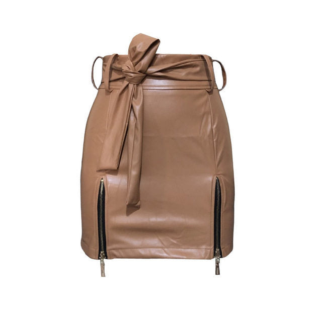 Leather Short Mini Skirt