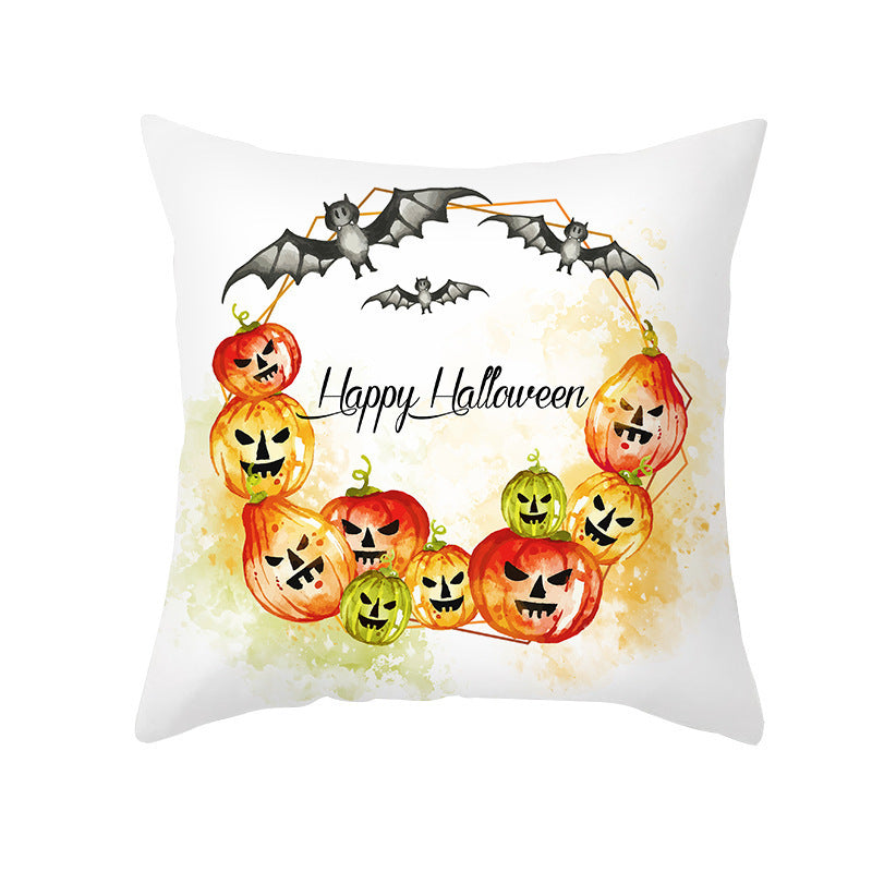 Halloween Pillowcase Pumpkin 🎃 – decorative pillow with orange abstract art