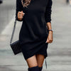 Trendy High Neck Mini Dress