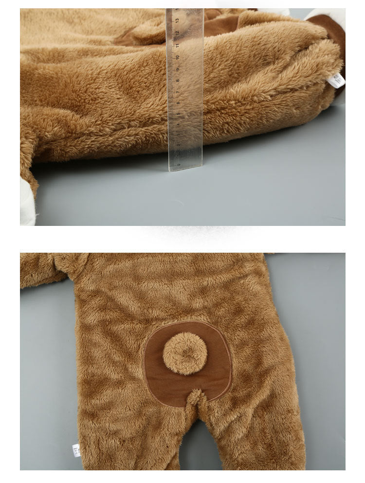 Clothes Plus Cotton Onesies – cozy brown baby onesie with hood