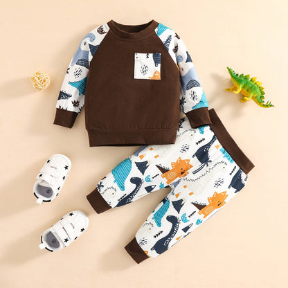 Cute Animal Cartoon Autumn Long-sleeved Suit