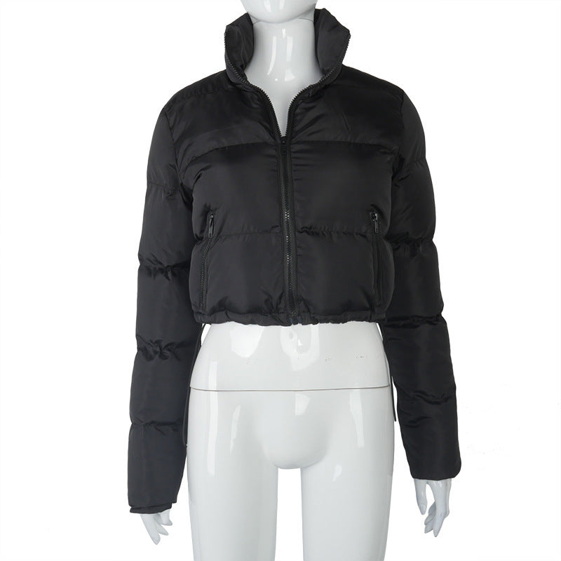 Fashion Zipper Puffer Coat