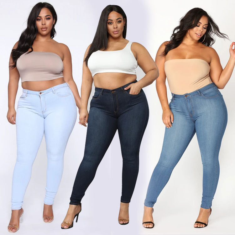 Plus Size Stretch Denim Pants