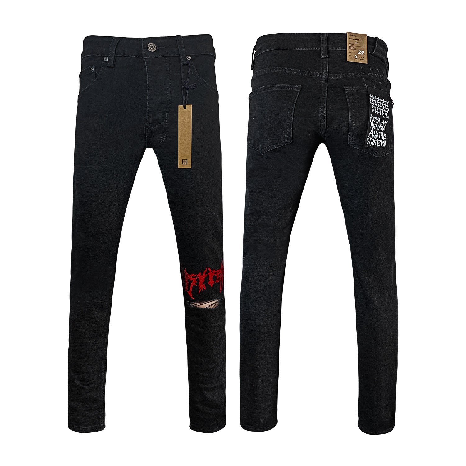 Straight Ripped Stretch Casual Jeans