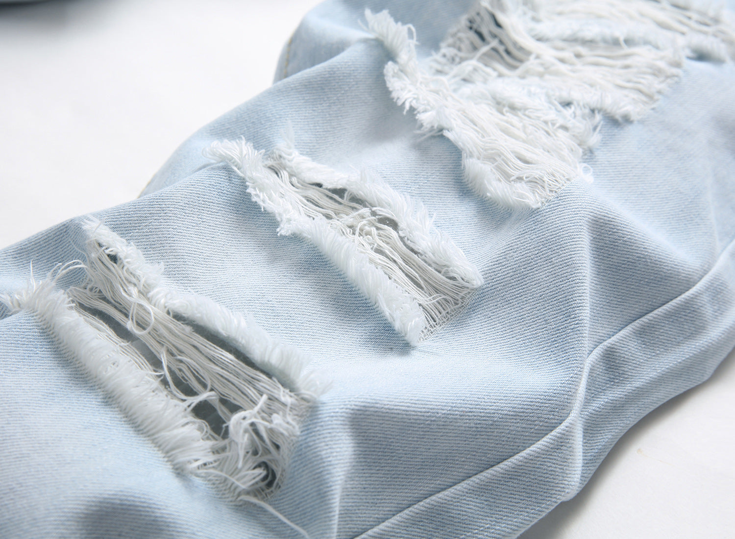 Ripped Jeans Men's Knee Broken Holes