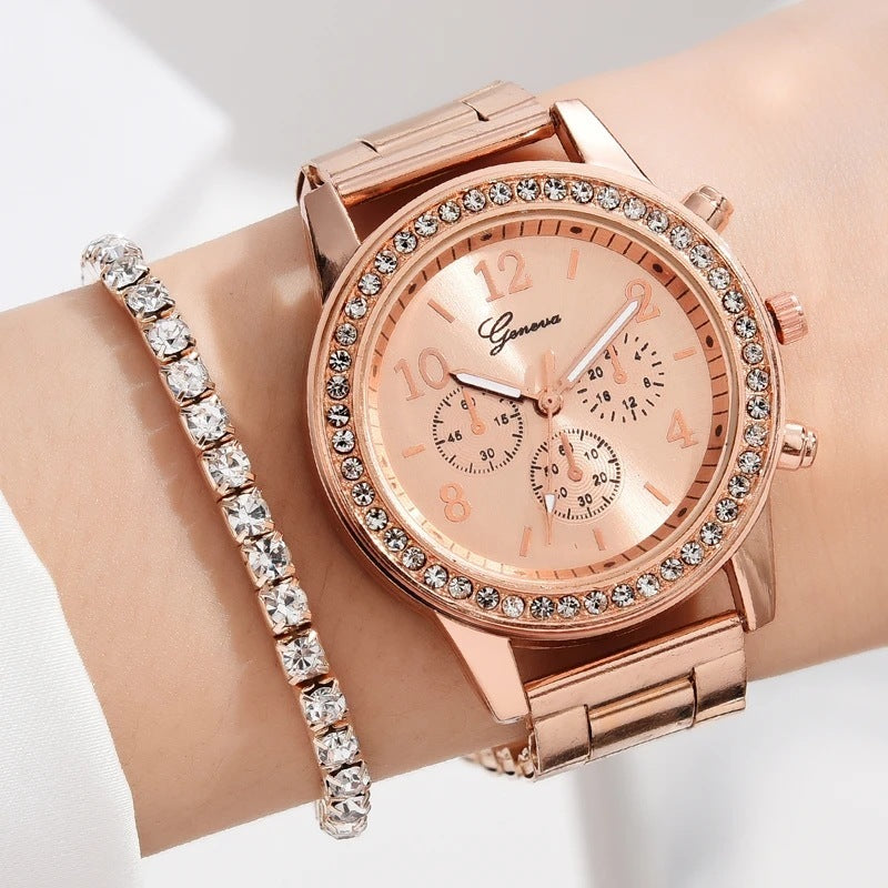 Women's Casual Quartz Watch Set
