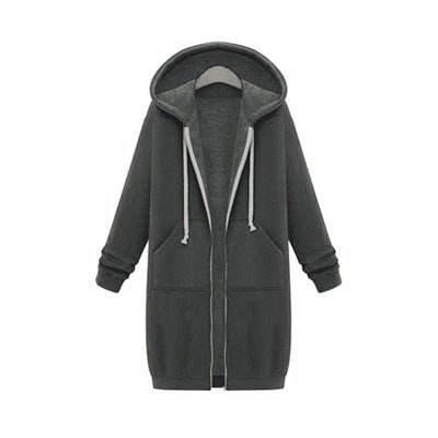 Hooded Fleece Long Jacket