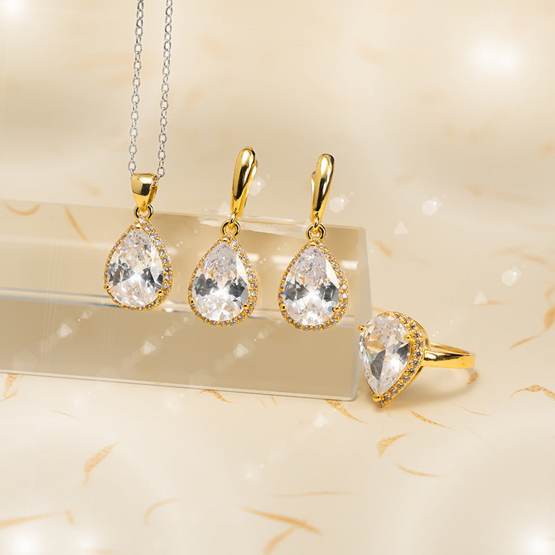 Luxury Drop Zircon Jewelry Set
