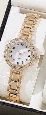 Diamond Quartz Watch Set