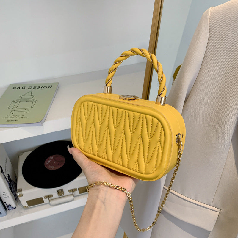 Shaping Small Square Portable Box Chain Shoulder Messenger Bag For Women