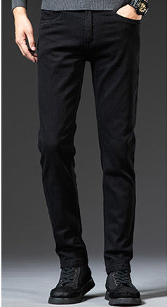 Slim Fit Elastic Straight Jeans