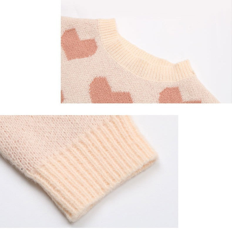 Trendy Love Pattern Sweater