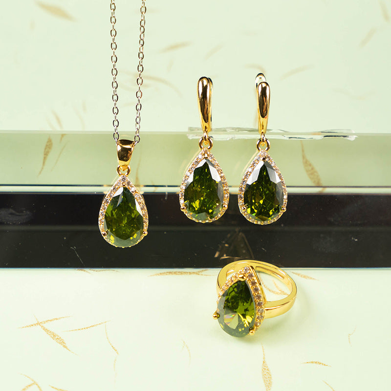 Luxury Drop Zircon Jewelry Set