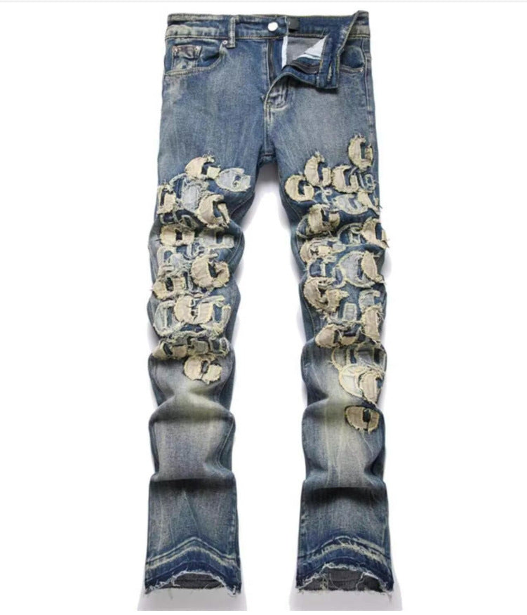 Trendy Retro Dyed Jeans Men