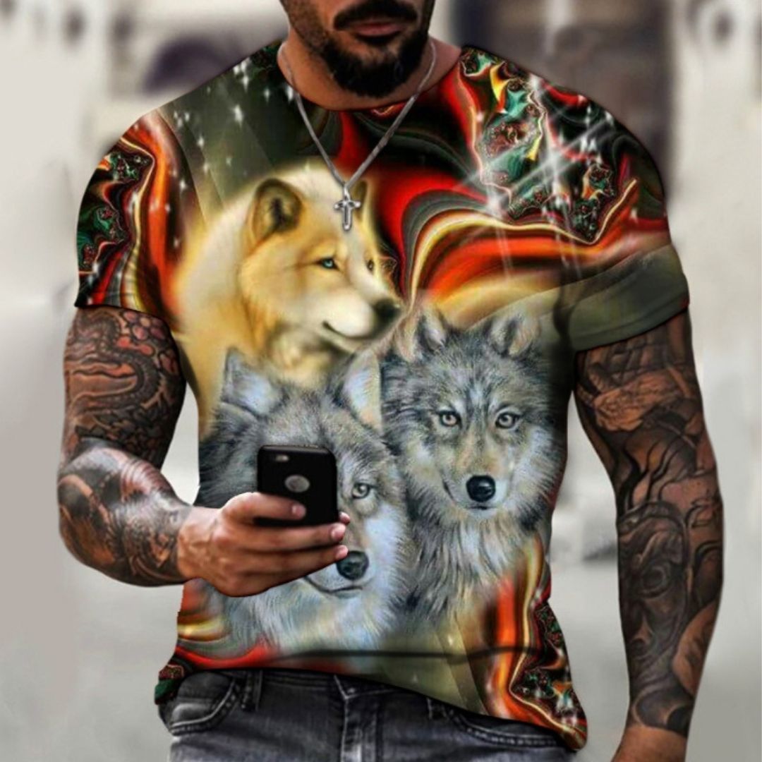 Men’s 3D Beast Print T-Shirt
