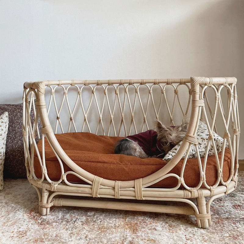 Handmade Rattan Pet Bed – Sofa 🐾
