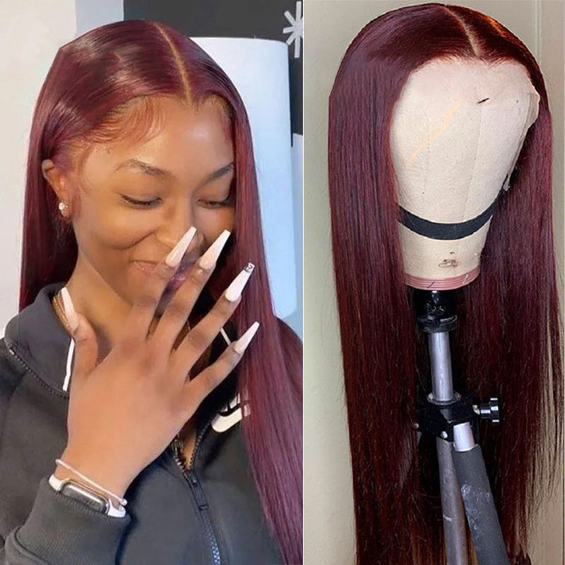 Soft Burgundy Frontal Wig