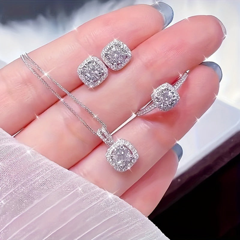 Sterling Silver Necklace & Earrings