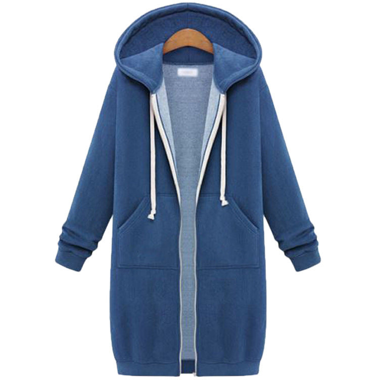 Hooded Fleece Long Jacket