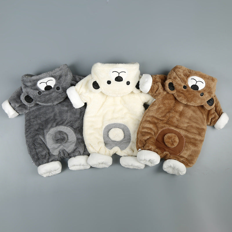 Clothes Plus Cotton Onesies – Arctic Velvet Bear beige color design