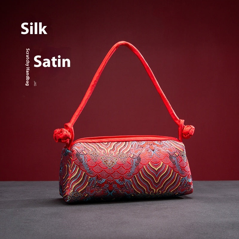 Vintage Silk Embroidery Ladies Hand Bag