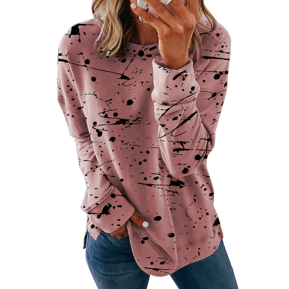 Trendy Graffiti Long Sleeve Top