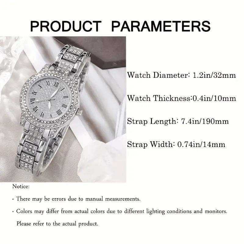 Luxury Diamond Watch 5-Piece Set