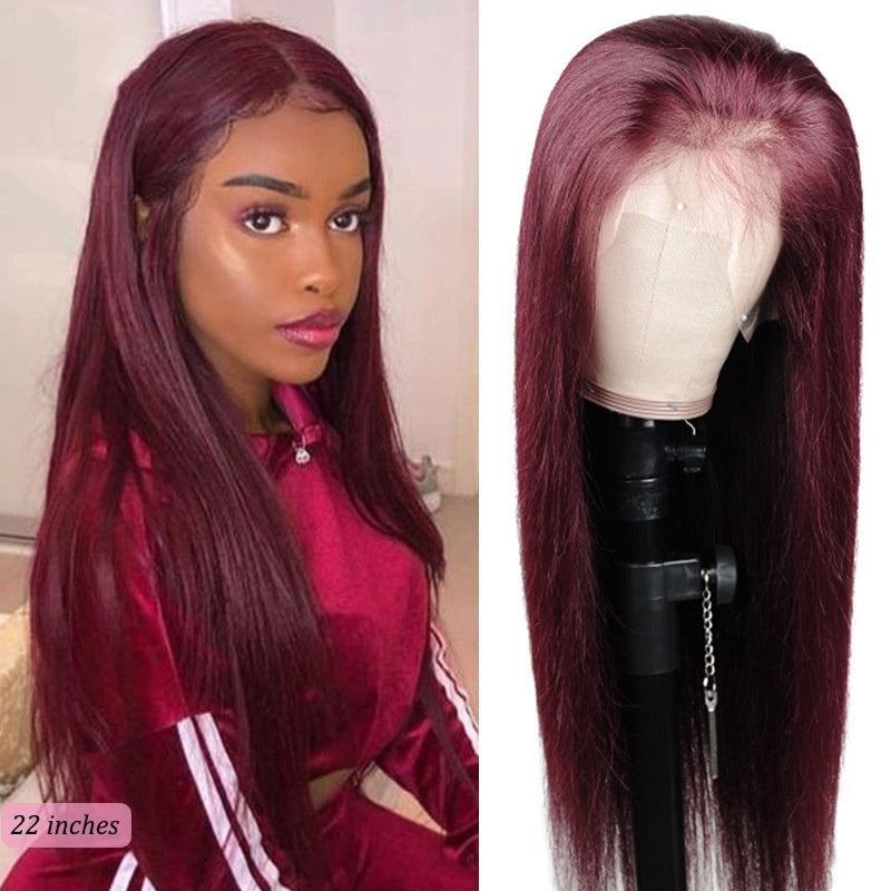 Soft Burgundy Frontal Wig