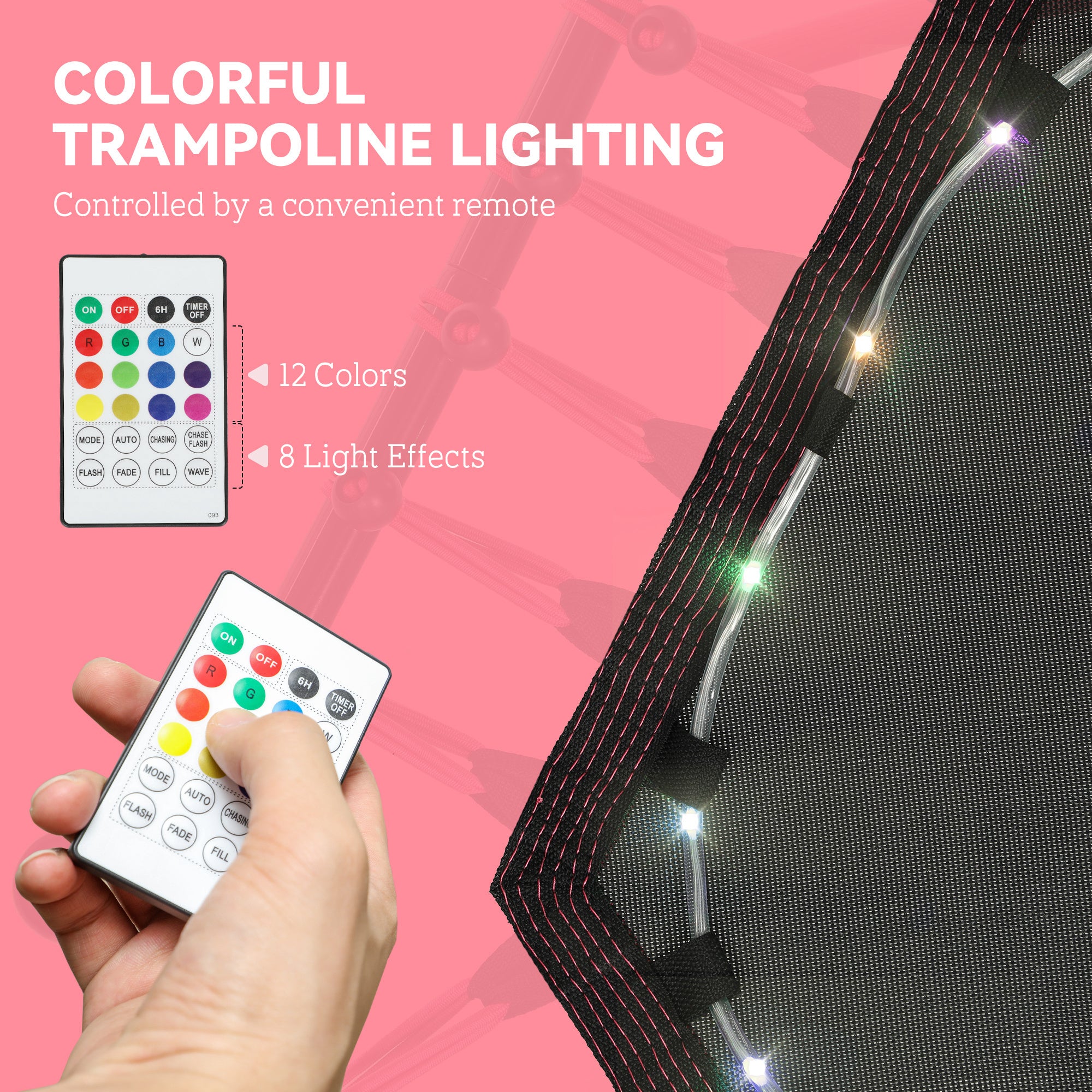 LED Light Rebounder Trampoline