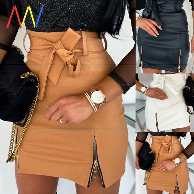 Leather Short Mini Skirt
