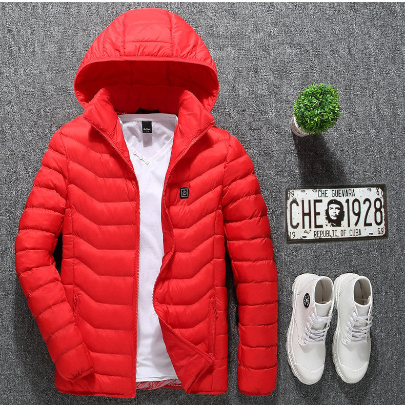 USB Heated Winter Jacket Men